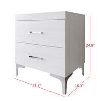 Home Design Kaiden Nightstand, White