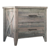 Home Design Derby 2 Drawer Nightstand, Brown