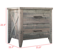Home Design Derby 2 Drawer Nightstand, Brown