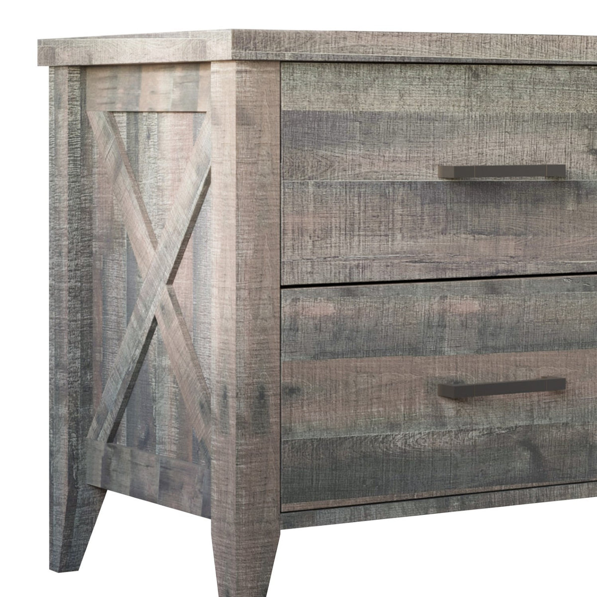 Home Design Derby 2 Drawer Nightstand, Brown