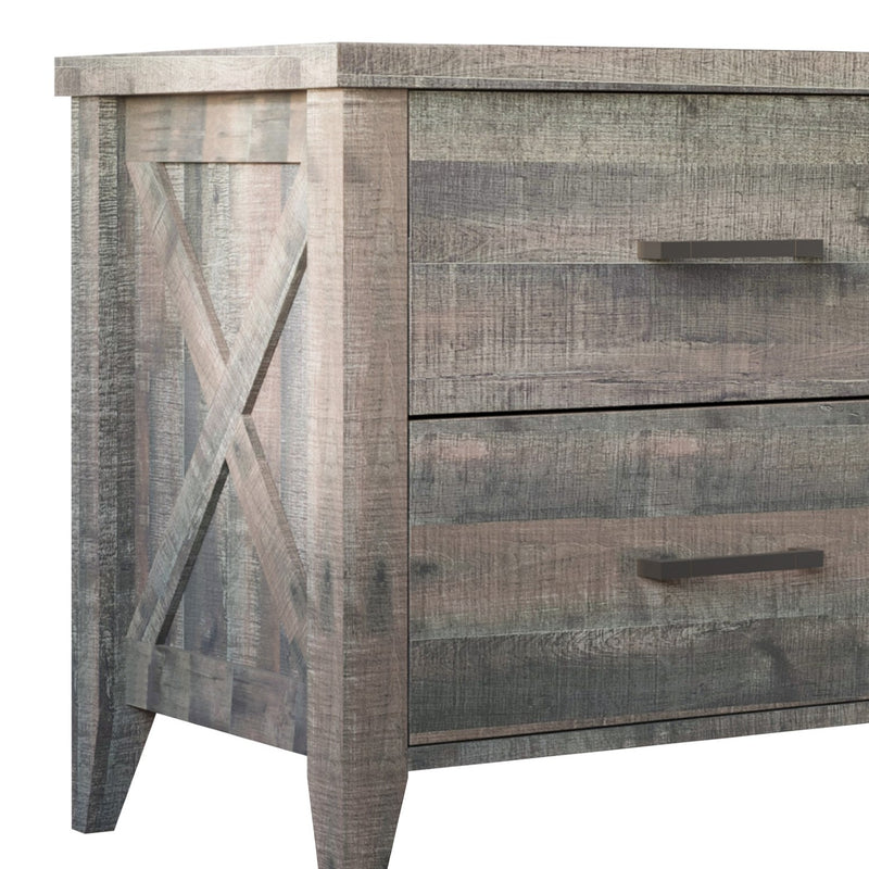 Home Design Derby 2 Drawer Nightstand, Brown