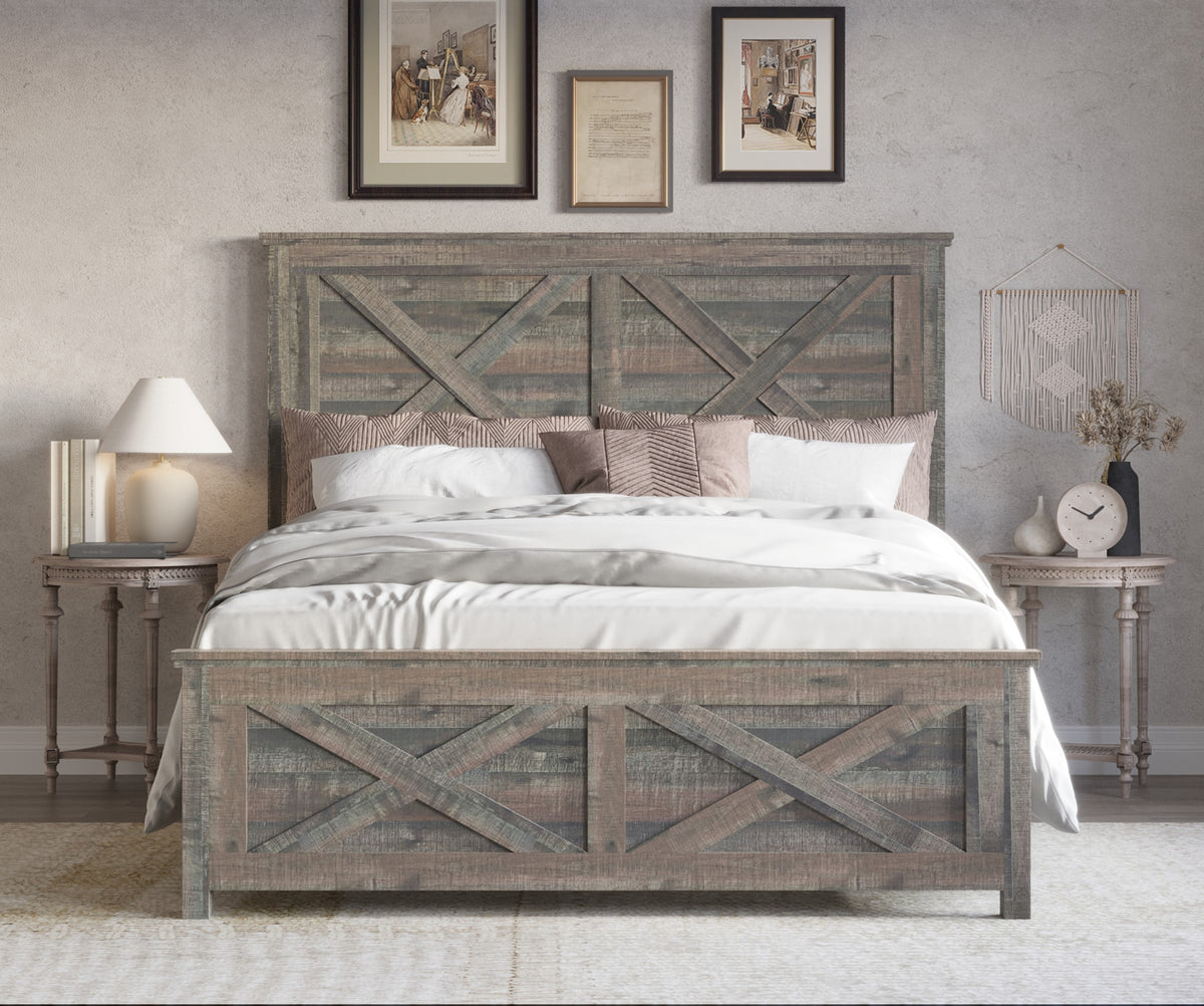 Home Design Derby Panel Bed Frame, Brown