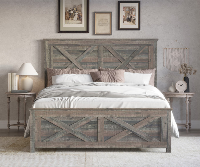 Home Design Derby Panel Bed Frame, Brown