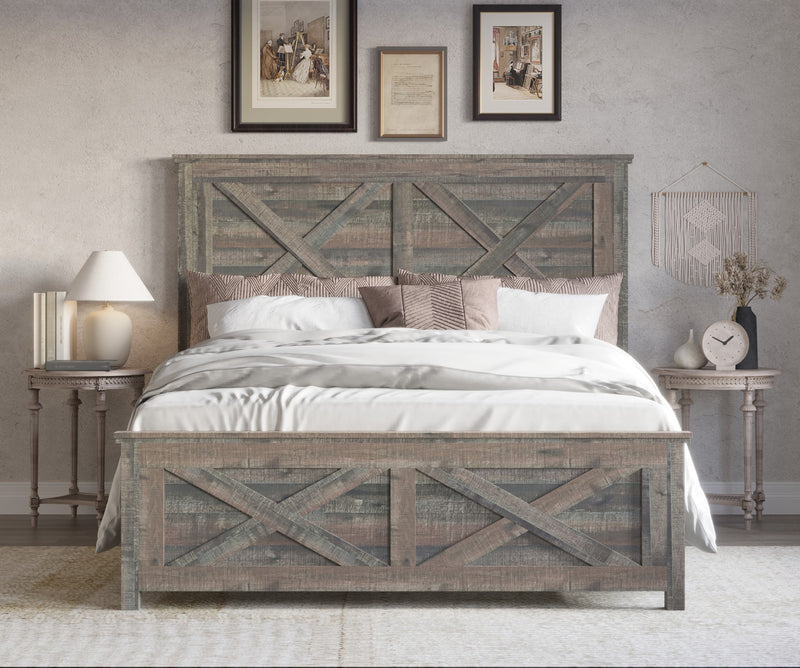Home Design Derby Panel Bed Frame, Brown