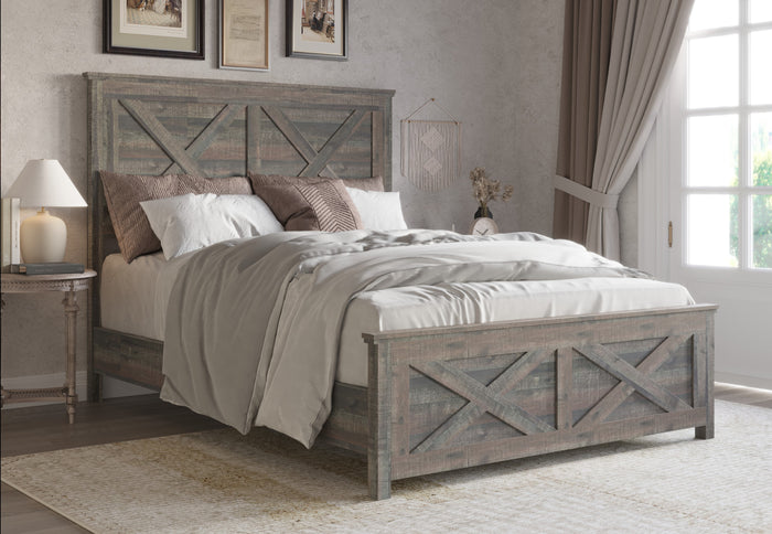 Home Design Derby Panel Bed Frame, Brown