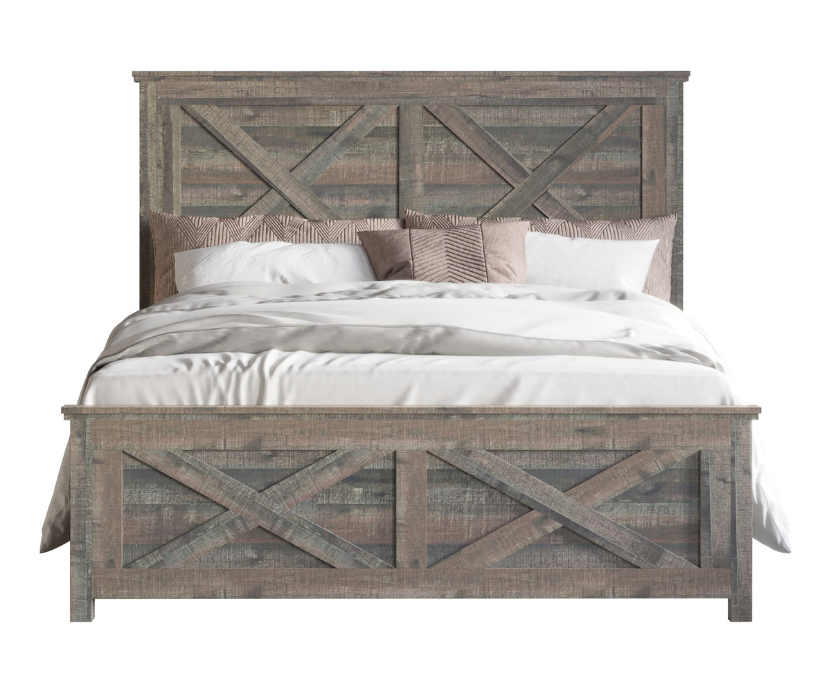 Home Design Derby Panel Bed Frame, Brown