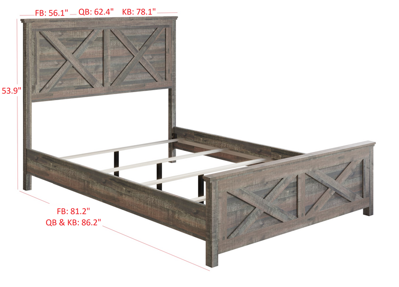 Home Design Derby Panel Bed Frame, Brown