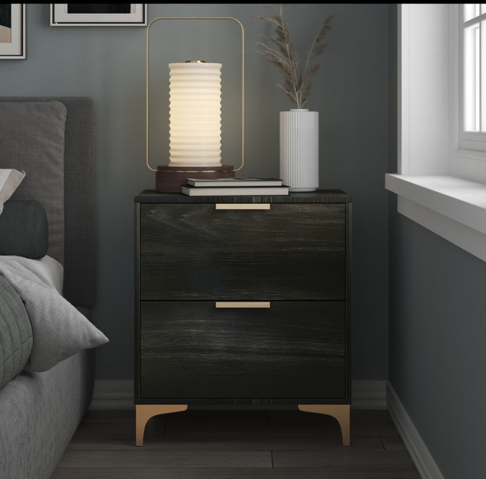 Home Design Samantha Nightstand, Gray