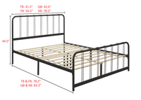 Home Design Debra Metal Platform Bed Frame – Sturdy Frame for Adult Bedroom