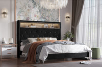 Home Design Javan Velvet Upholstered Bookcase Panel Bed Frame for Adult, Easy Assembly