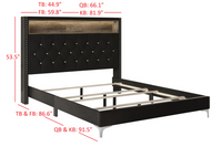 Home Design Javan Velvet Upholstered Bookcase Panel Bed Frame for Adult, Easy Assembly