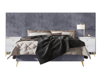 Home Design Muilee Upholstered Platform Bed Frame, Adult Bedroom Furniture