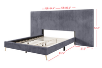 Home Design Muilee Upholstered Platform Bed Frame, Adult Bedroom Furniture