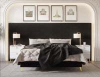 Home Design Muilee Upholstered Platform Bed Frame, Adult Bedroom Furniture