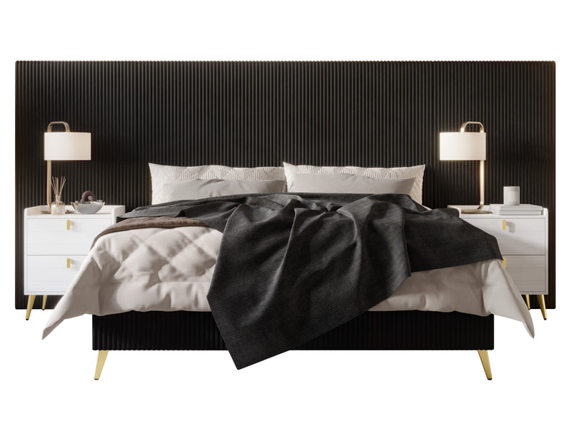 Home Design Muilee Upholstered Platform Bed Frame, Adult Bedroom Furniture