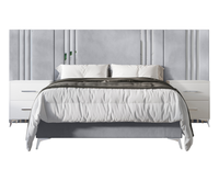 Home Design Laytec Luxurious Velvet Upholstered Platform Bed Frame for Adult, Easy Assembly