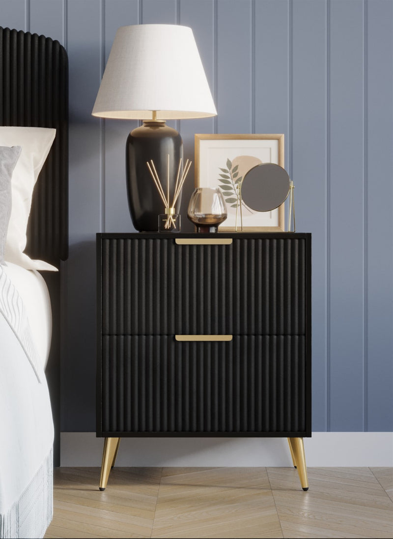 Home Design Everett Night Stand, Black