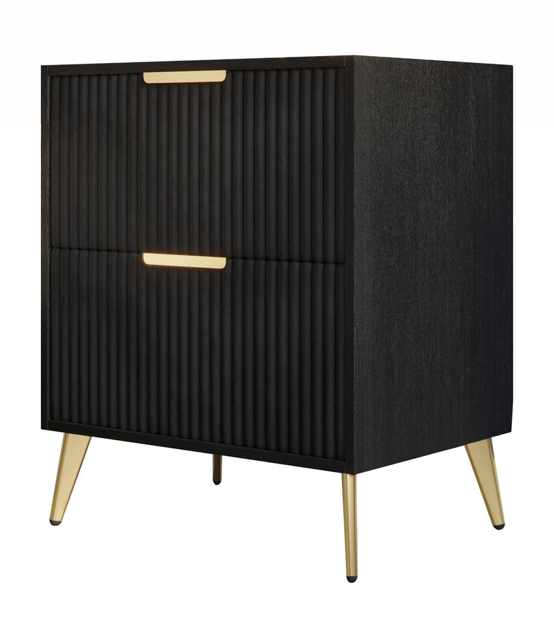 Home Design Everett Night Stand, Black