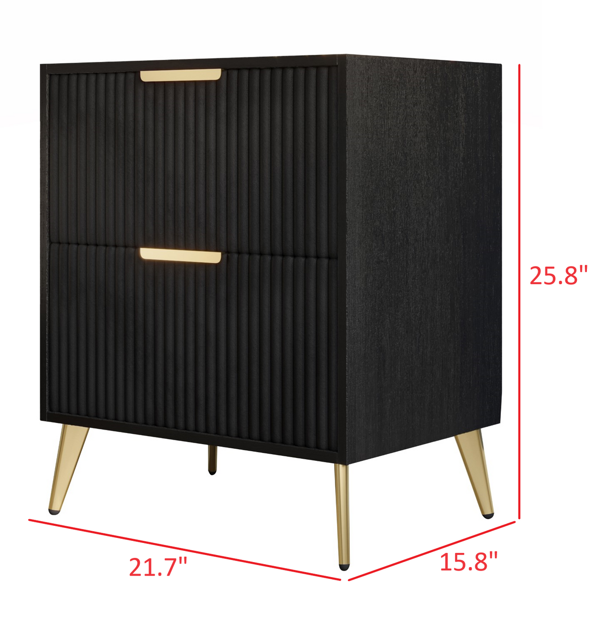 Home Design Everett Night Stand, Black