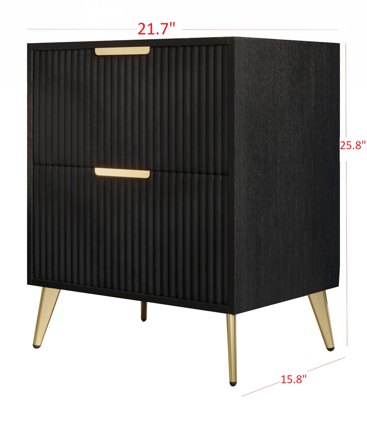 Home Design Everett Night Stand, Black