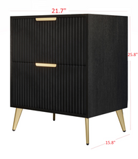 Home Design Everett Night Stand, Black
