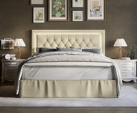 Home Design Gianna Tufted Upholstered Platform Bed Frame