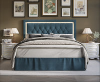 Home Design Gianna Tufted Upholstered Platform Bed Frame