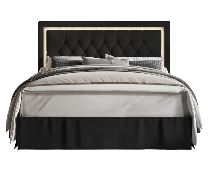 Home Design Gianna Tufted Upholstered Platform Bed Frame