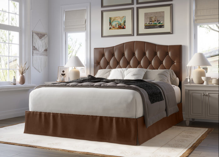 Home Design Harper Queen Tufted Upholstered Platform Bed Frame for Adults