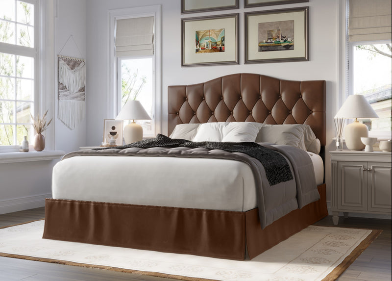Home Design Harper Queen Tufted Upholstered Platform Bed Frame for Adults