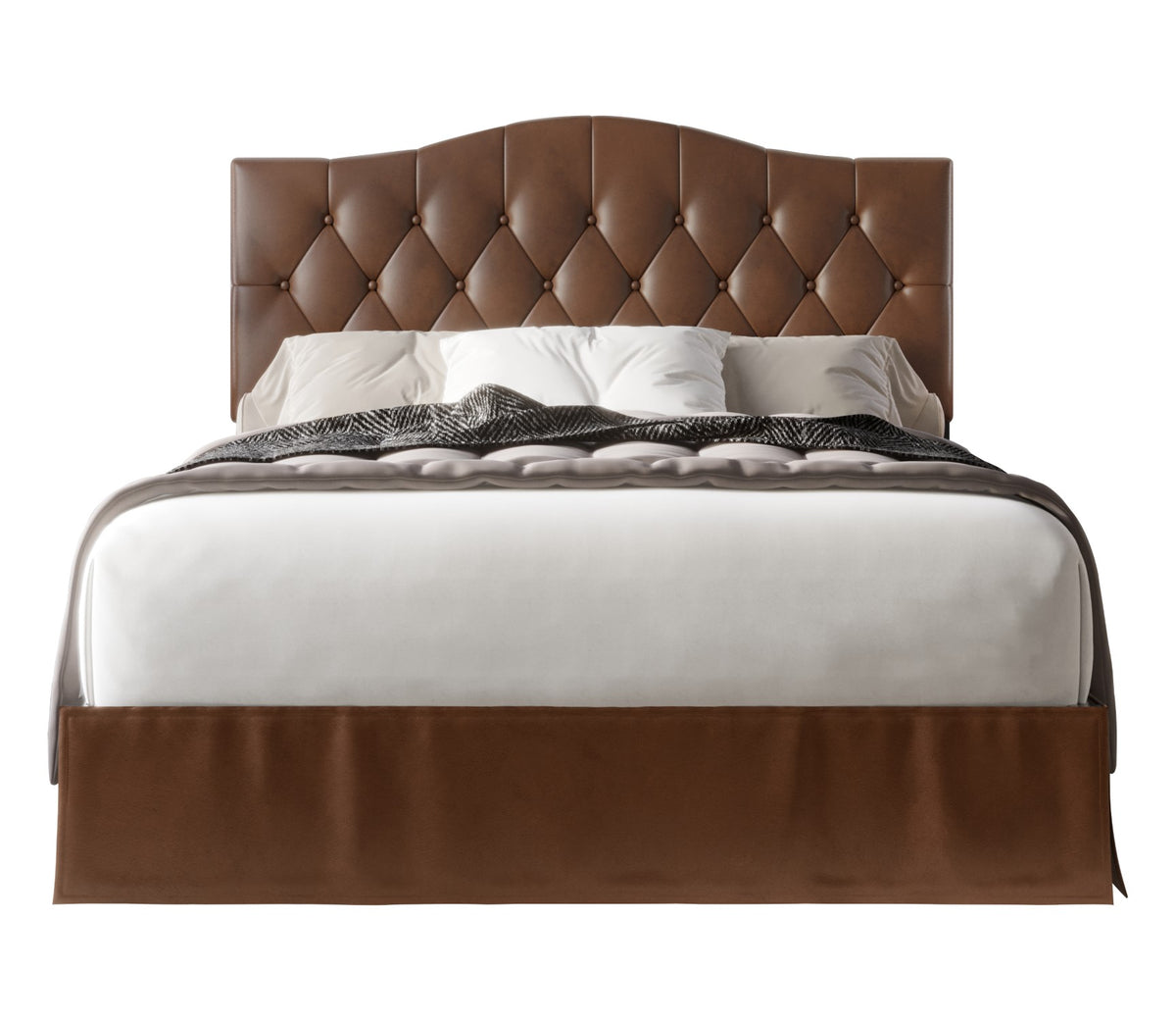 Home Design Harper Queen Tufted Upholstered Platform Bed Frame for Adults