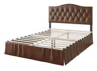 Home Design Harper Queen Tufted Upholstered Platform Bed Frame for Adults