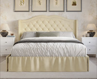 Home Design Martha Tufted Upholstered Storage Panel Bed Frame