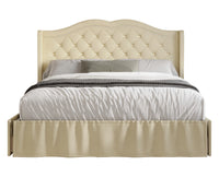 Home Design Martha Tufted Upholstered Storage Panel Bed Frame