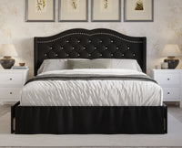 Home Design Martha Tufted Upholstered Storage Panel Bed Frame