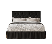 Home Design Jovita Tufted Upholstered Storage Panel Bed Frame for Adults, Easy Assemble