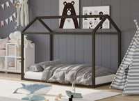 Home Design Perry Twin Solid Wood Canopy Bed Frame