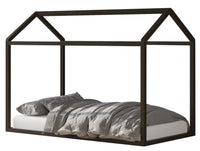 Home Design Perry Twin Solid Wood Canopy Bed Frame