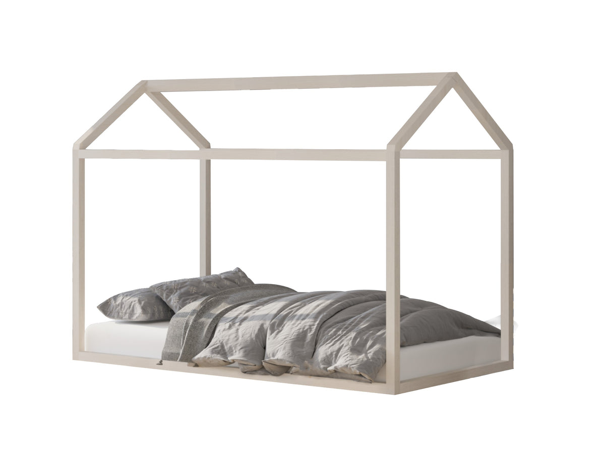 Home Design Perry Twin Solid Wood Canopy Bed Frame