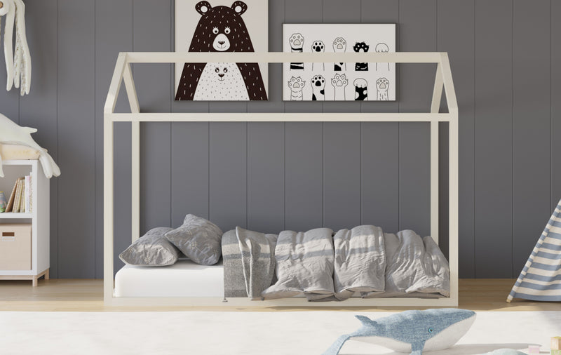 Home Design Perry Twin Solid Wood Canopy Bed Frame