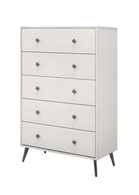 Home Design Lattice 5 Drawer Chest, Greyish Beige