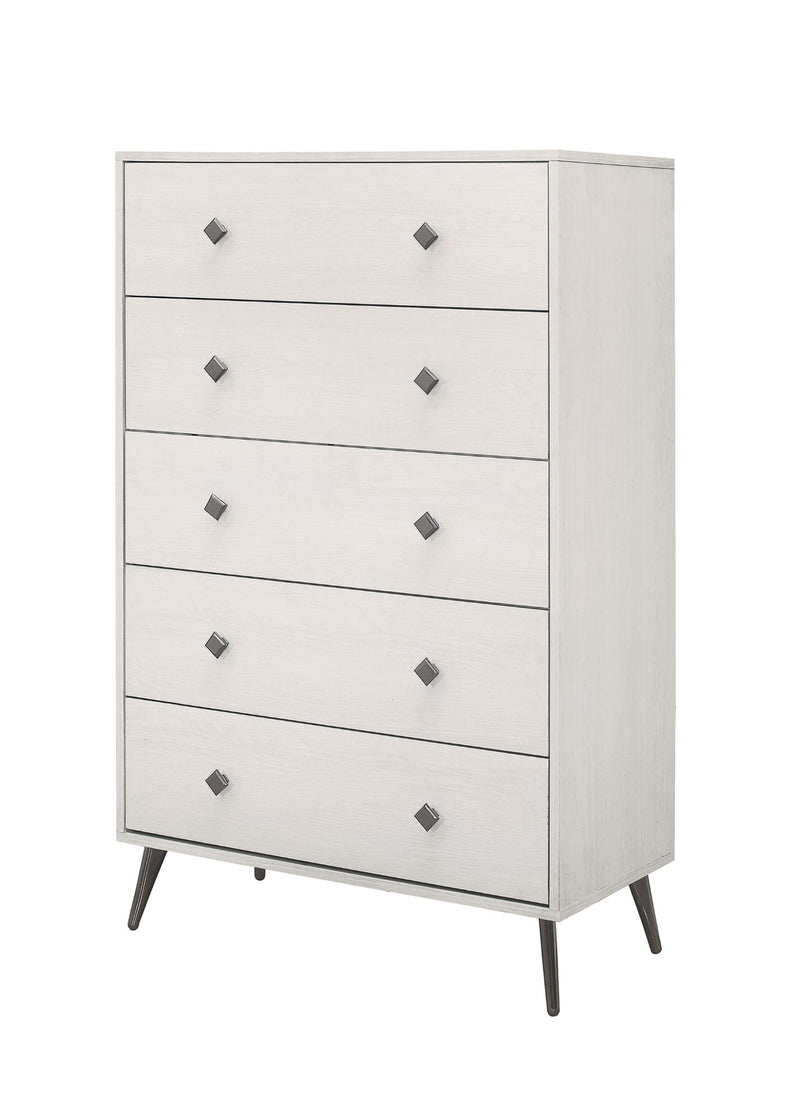 Home Design Lattice 5 Drawer Chest, Greyish Beige