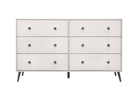 Home Design Lattice 6 Drawer Dresser, Greyish Beige