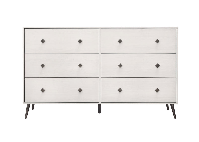 Home Design Lattice 6 Drawer Dresser, Greyish Beige