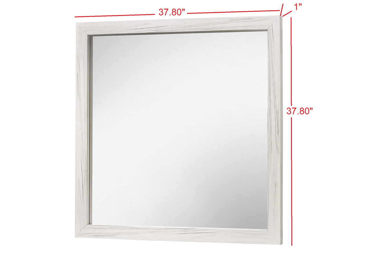 Home Design Lattice Dresser Mirror, Greyish Beige