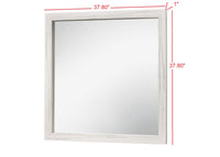 Home Design Lattice Dresser Mirror, Greyish Beige