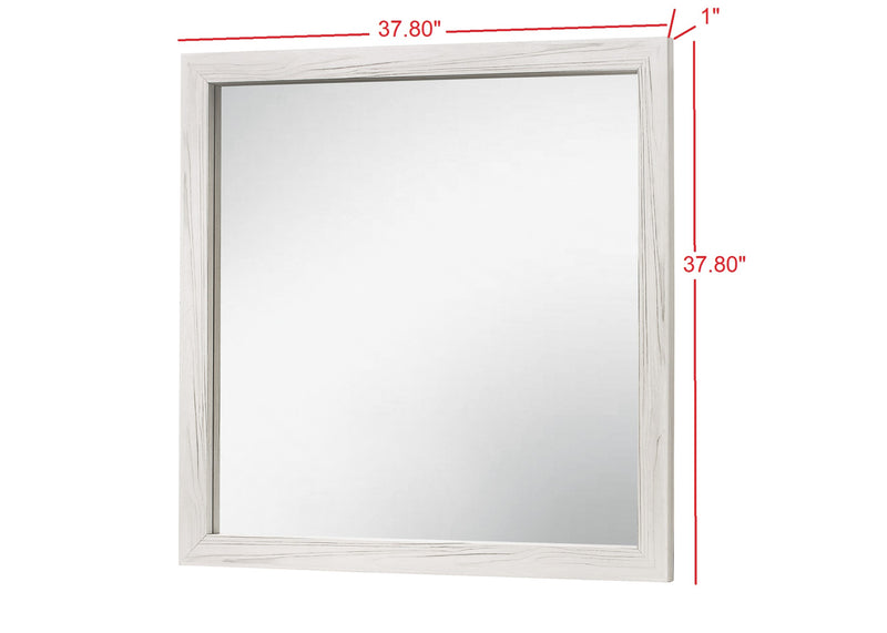 Home Design Lattice Dresser Mirror, Greyish Beige