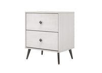 Home Design Lattice 2 Drawer Nightstand, Greyish Beige