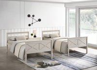Home Design Exeter Twin Over Twin Solid Wood Standard Bunk Bed Frame