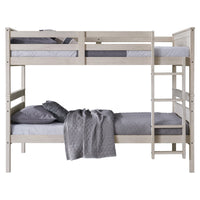 Home Design Exeter Twin Over Twin Solid Wood Standard Bunk Bed Frame